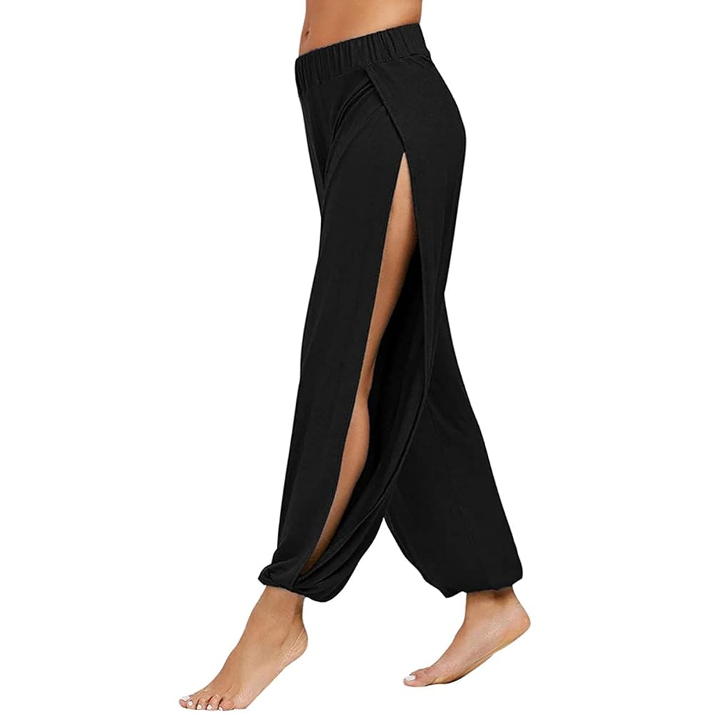 Sexy High Slit Harem Pants Womens Hippie Harem Pants Yoga